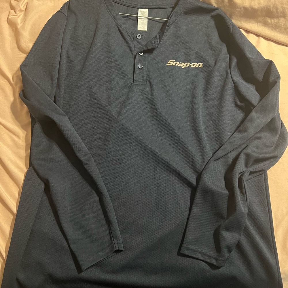 Snap-On Tools  Men's Dark Blue Long Sleeve Henley